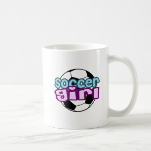 サッカーの女の子 コーヒーマグカップ