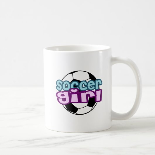 サッカーの女の子 コーヒーマグカップ (右)
