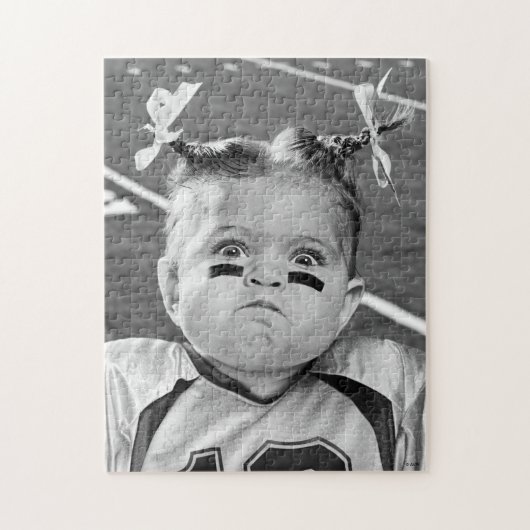 サッカーの女の子 ジグソーパズル (縦)