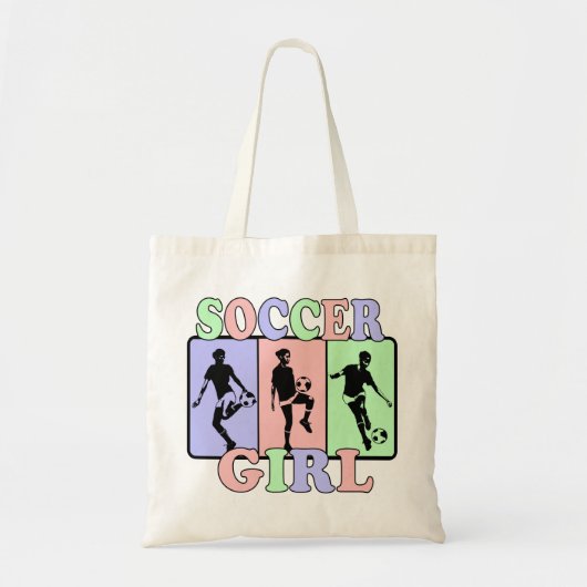 サッカーの女の子 トートバッグ (正面)