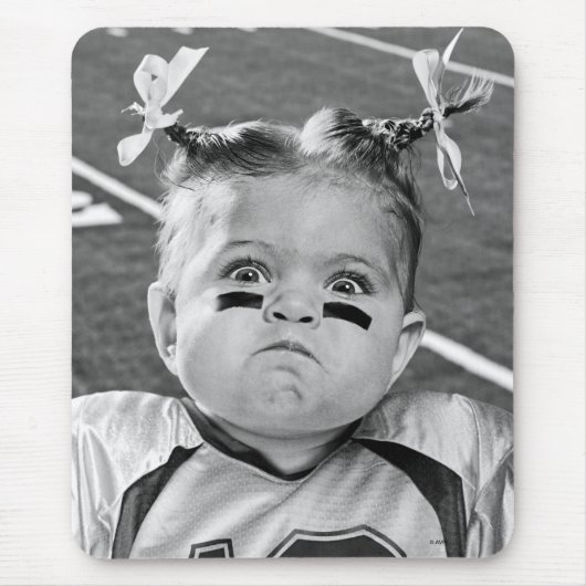 サッカーの女の子 マウスパッド (正面)