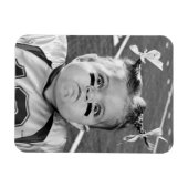 サッカーの女の子 マグネット (横)