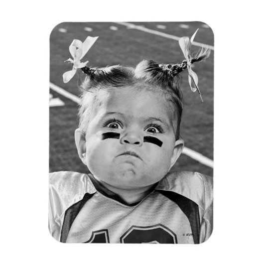 サッカーの女の子 マグネット (縦)