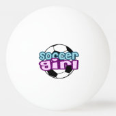 サッカーの女の子 卓球ボール (裏面)