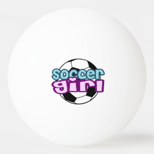 サッカーの女の子 卓球ボール
