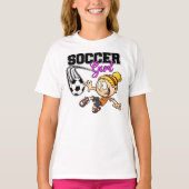 サッカーの女の子 Tシャツ (正面)