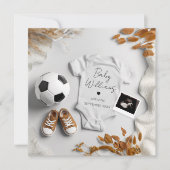 サッカーの妊娠発表 招待状 (正面)