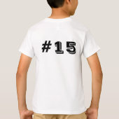 サッカーの姿勢Tシャ子供へツ Tシャツ (裏面)