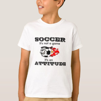 サッカーの姿勢Tシャ子供へツ Tシャツ