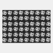 サッカーの子供たちがスポーツをメリークリスマスに命名 ラッピングペーパーシート (正面)