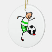 サッカーの子供 セラミックオーナメント (左)