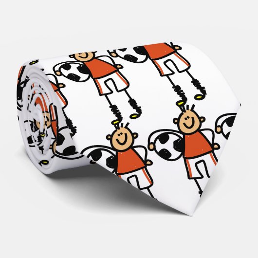 サッカーの子供 ネクタイ (ロール)