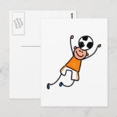 サッカーの子 ポストカード (正面/裏面)