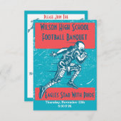 サッカーの宴会招待状 招待状 (正面/裏面)