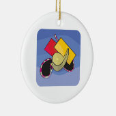 サッカーの審判員 セラミックオーナメント (右)