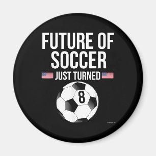 サッカーの少年たちに8歳の誕生日プレゼントを マグネット