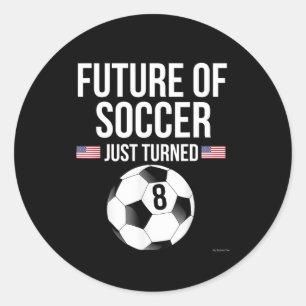 サッカーの少年たちに8歳の誕生日プレゼントを ラウンドシール