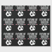 サッカーの少年たちに8歳の誕生日プレゼントを ラッピングペーパー (フラット)