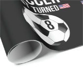 サッカーの少年たちに8歳の誕生日プレゼントを ラッピングペーパー (ロールコーナー)