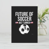 サッカーの少年たちに8歳の誕生日プレゼントを 招待状 (スタンド正面)