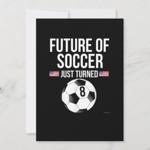 サッカーの少年たちに8歳の誕生日プレゼントを 招待状