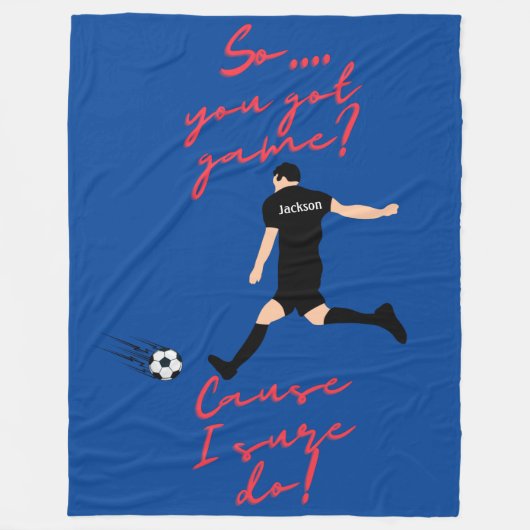 サッカーの少年得か？絶対に無理だ！ フリースブランケット (正面)