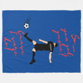 サッカーの少年得か？絶対に無理だ！ フリースブランケット (正面(横))