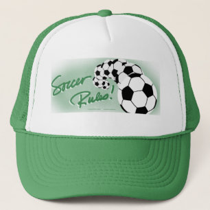 サッカーの帽子の緑 キャップ