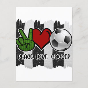 サッカーの平和と愛 ポストカード