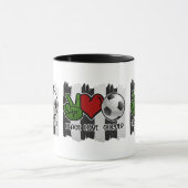 サッカーの平和と愛 マグカップ (中央)