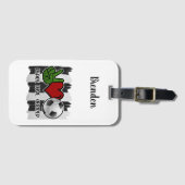 サッカーの平和と愛 ラゲッジタグ (正面横)