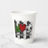 サッカーの平和と愛 紙コップ (正面)