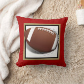 サッカーの引き裂き – チームカラー – 金ゴールド&ブラック クッション (ブランケット)