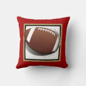 サッカーの引き裂き – チームカラー – 金ゴールド&ブラック クッション (裏面)