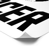 サッカーの必需品（黒） ポスター (角)