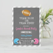 サッカーの性別の明るさのパーティの招待状 招待状 (スタンド正面)