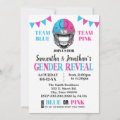 サッカーの性別はピンクまたは青のシャワーを浴びる 招待状 (正面)