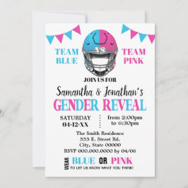 サッカーの性別はピンクまたは青のシャワーを浴びる 招待状