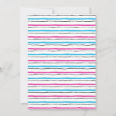 サッカーの性別はピンクまたは青のシャワーを浴びる 招待状 (裏面)