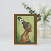 サッカーの恋人のための2010年にズールーのヘアスタイル ポストカード (スタンド正面)