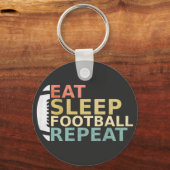 サッカーの恋人食べのスリープサッカーリピート キーホルダー (正面)
