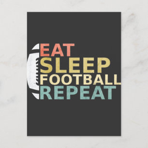 サッカーの恋人食べのスリープサッカーリピート ポストカード