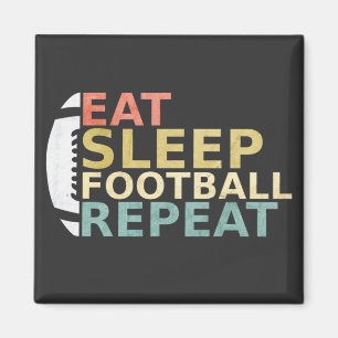 サッカーの恋人食べのスリープサッカーリピート マグネット