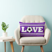 サッカーの愛カスタムの色かわいいスポーツ選手 ランバークッション (椅子)