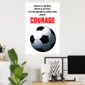 サッカーの成功の勇気感動的 ポスター (ホームオフィス)
