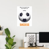 サッカーの成功やる気を起こさせる感動的 ポスター (ホームオフィス)