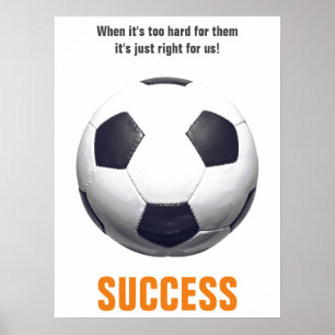 サッカーの成功やる気を起こさせる感動的 ポスター