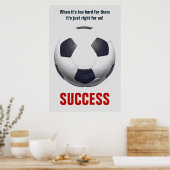 サッカーの成功やる気を起こさせる感動的 ポスター (キッチン)