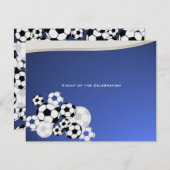 サッカーの招待バー（ユダヤ教の）バル・ミツバー エンクロージャーカード (正面/裏面)