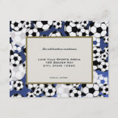 サッカーの招待バー（ユダヤ教の）バル・ミツバー エンクロージャーカード (裏面)